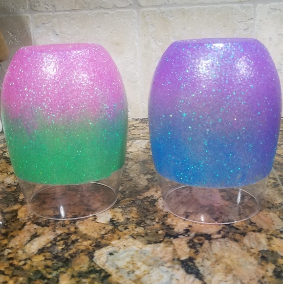 Ombre glitter wine glasses - Picture 4 of 4